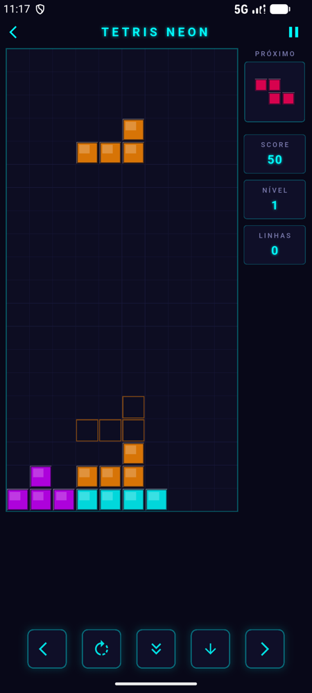 Tela do Bloc Neon no celular